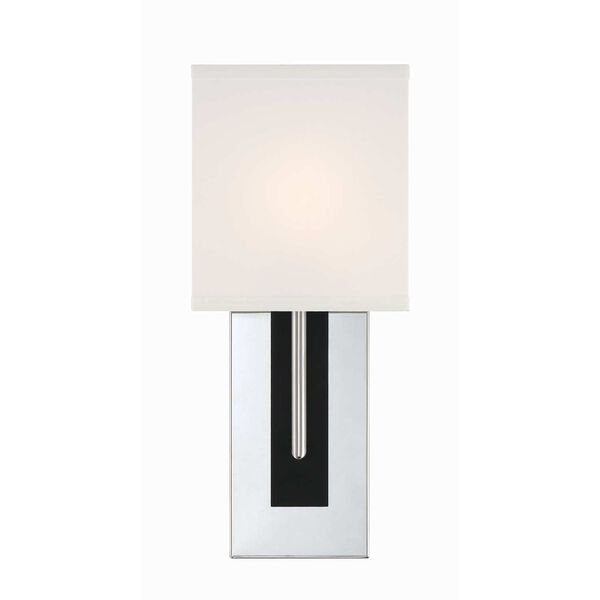 Brent Polished Nickel and Black Forged One-Light Wall Sconce, image 5