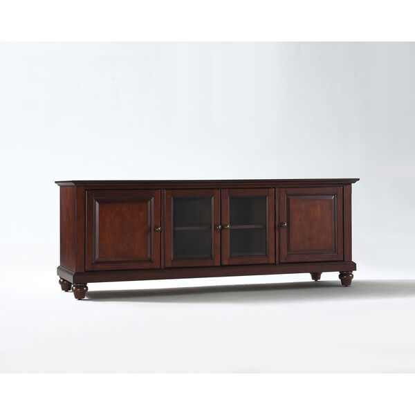 Cambridge 60-Inch Low Profile TV Stand in Vintage Mahogany Finish, image 1