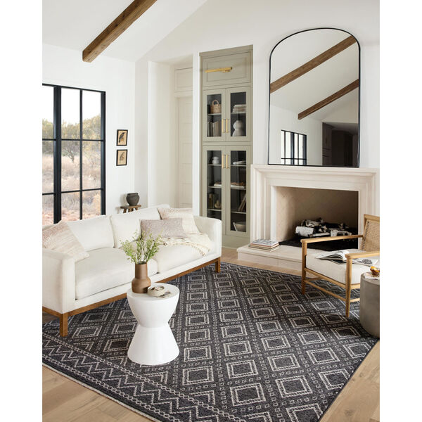 Vance Dove and Charcoal Patterned Area Rug, image 2