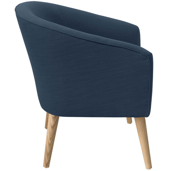 Linen Navy 31-Inch Deco Chair, image 3