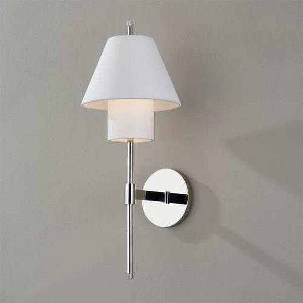 Glenmoore Polished Nickel One-Light Wall Sconce, image 2