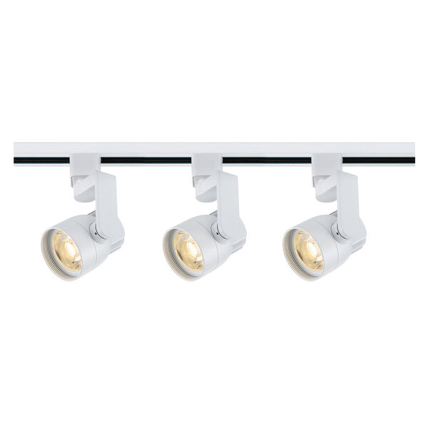 White LED Round Shape with Angle Arm Track Lighting Kit 3000K 36 Degree, image 1