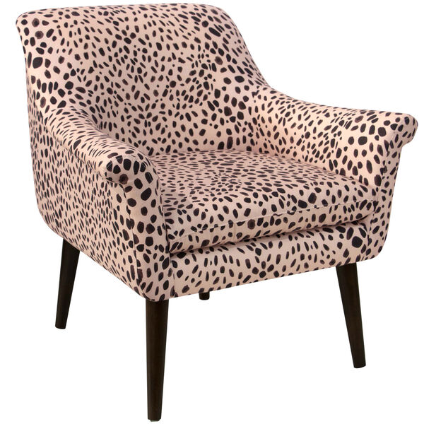 Washed Cheetah Pink Black 34-Inch Chair, image 1