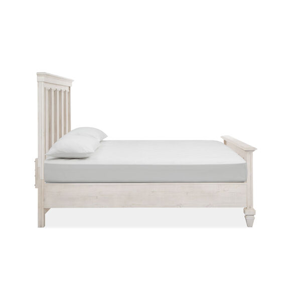 Newport White Complete King Panel Bed, image 5