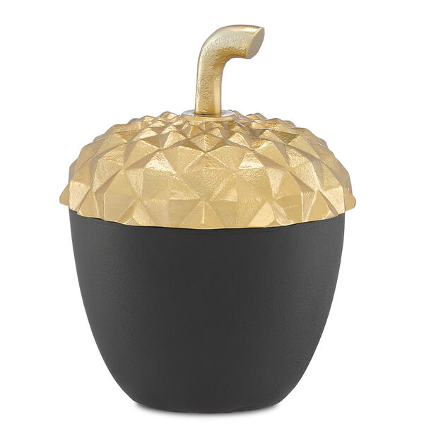 Oaknut Shiny Gold and Matte Black Small Jar, image 1