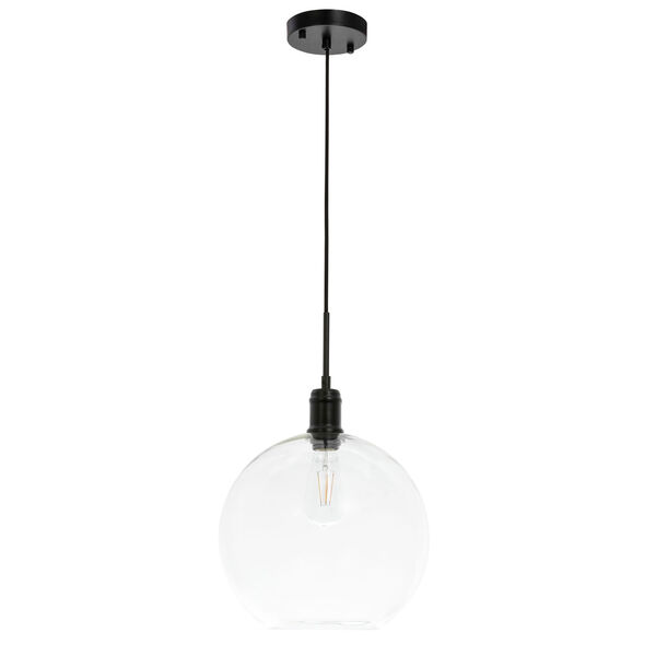 Emett Black 13-Inch One-Light Pendant with Clear Glass, image 5