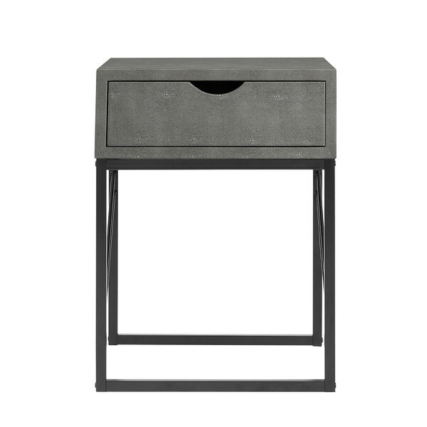 Grey and Black Side Table with One Drawer, image 2