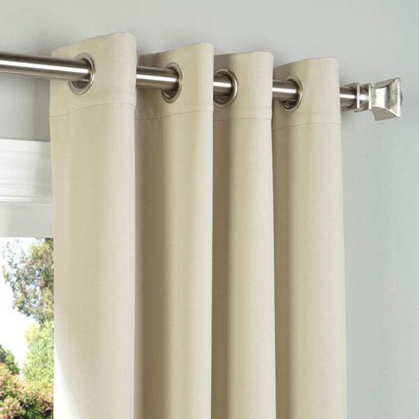 Ivory 63 x 50-Inch Grommet Blackout Curtain Panel Pair, image 2
