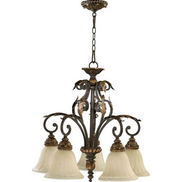 Rio Salado Five-Light Toasted Sienna with Mystic Silver Chandelier, image 1