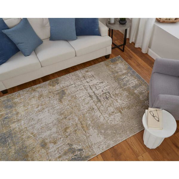 Aura Ivory Brown Gray Area Rug, image 4