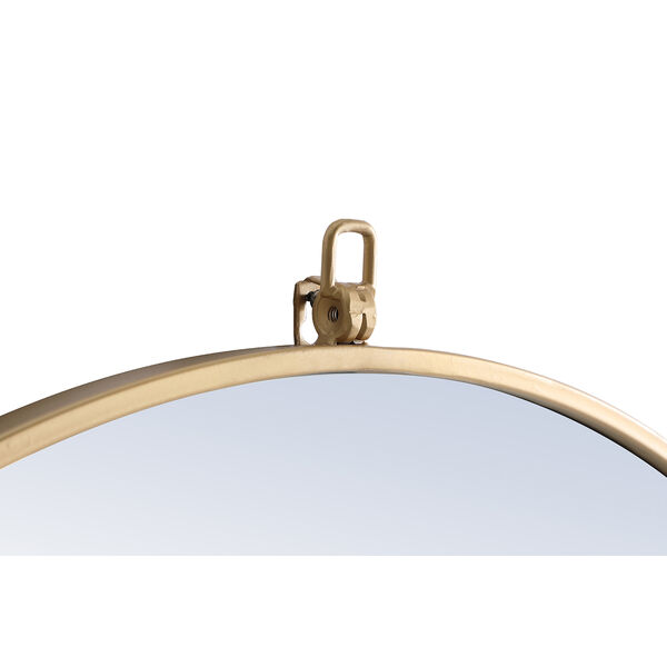 Eternity Brass Round 32-Inch Mirror with Hook, image 6