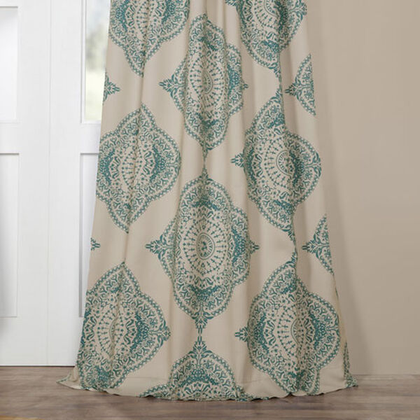 Henna Teal 96 x 50-Inch Blackout Curtain Single Panel, image 4