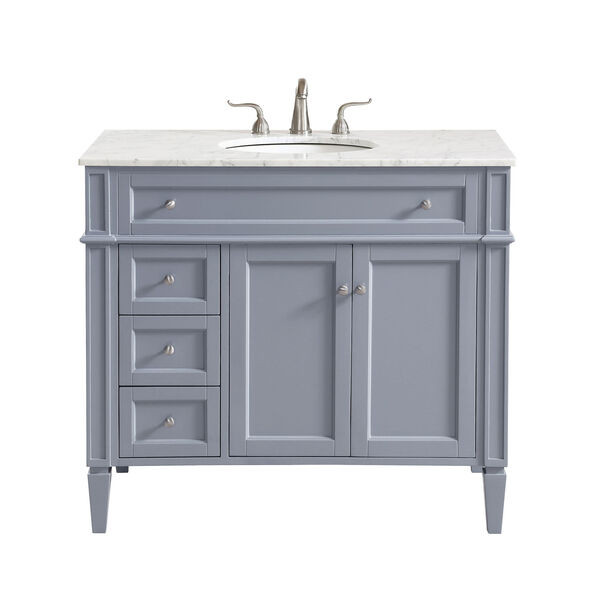 Park Avenue Gray 40-Inch Vanity Sink Set, image 1