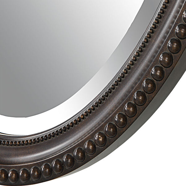 Wellington Bronze Beaded Oval Wall Mirror, image 5