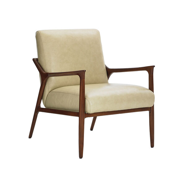Take Five Beige Warren Leather Chair, image 4