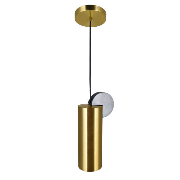 Saleen Brass Black Six-Inch LED Round Mini Pendant, image 2