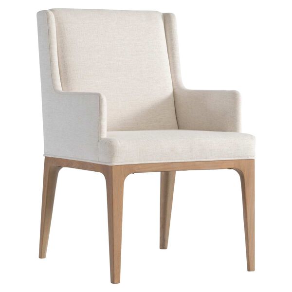 Modulum White and Natural Arm Chair, image 1