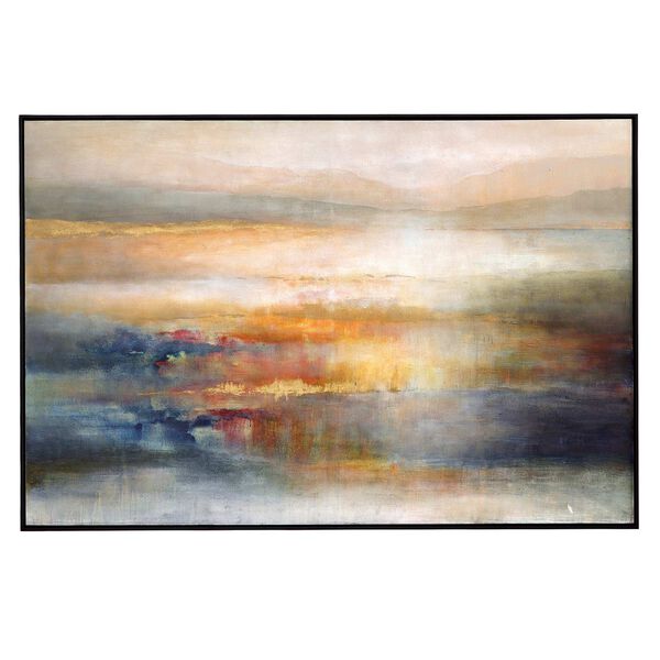 Seafaring Dusk Multicolor Hand Painted Abstract Art, image 2