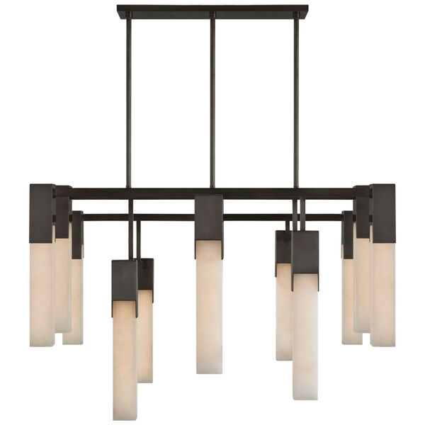 Covet Large Chandelier in Bronze with Alabaster by Kelly Wearstler, image 1