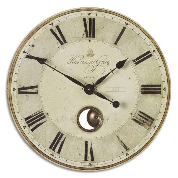 Harrison Gray Bronze and White 23-Inch Wall Clock, image 2