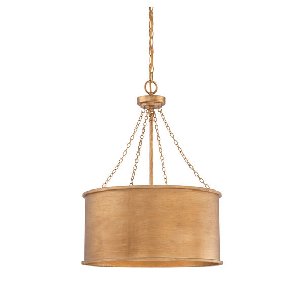 Rochester Gold Patina Four-Light Pendant, image 1