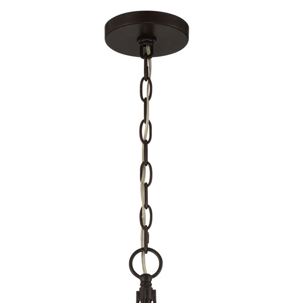 Zucca English Bronze and Antique Gold Six-Light Pendant, image 3