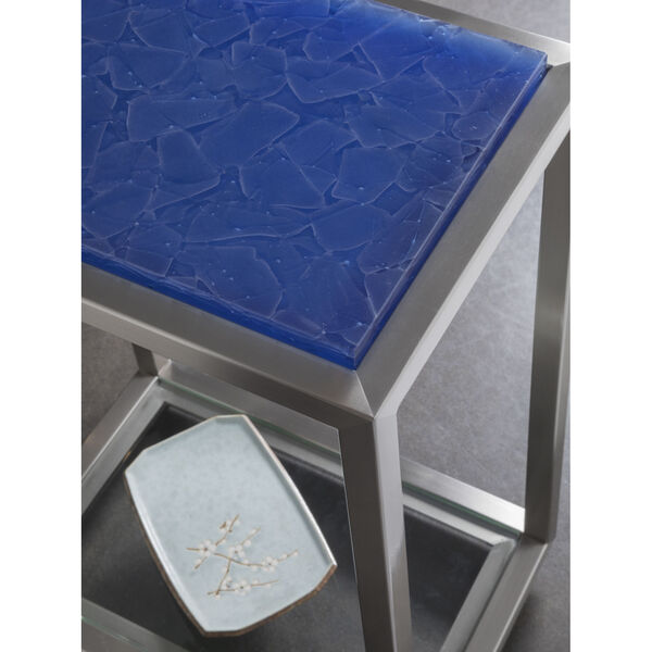 Signature Designs Silver Blue Ultramarine Spot Table, image 2