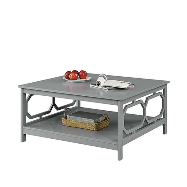 Omega Gray Square 36-Inch Coffee Table, image 2