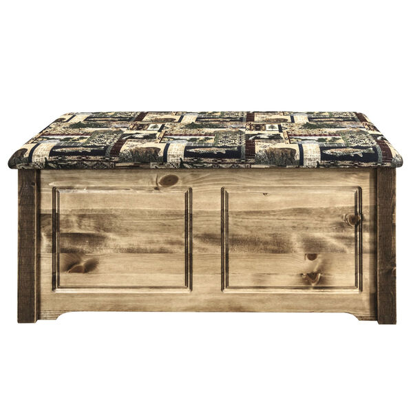 Homestead Stain and Lacquer Blanket Chest with Woodland Upholstery, image 2