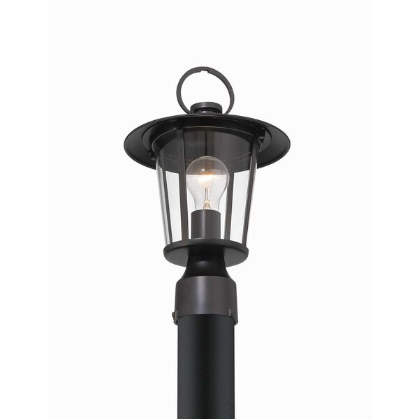 Andover Matte Black One-Light Outdoor Lantern Post, image 5