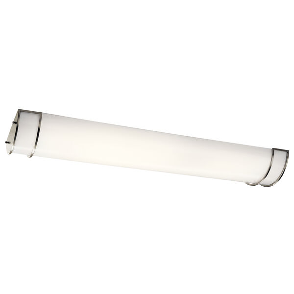Brushed Nickel 12-Inch LED Linear Ceiling Light, image 1