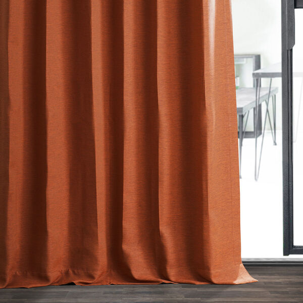 Persimmon Orange Blackout Single Curtain Panel 50 x 84, image 3