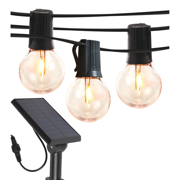 Ambience Pro Black 12-Light LED Outdoor Solar Thin Wire String Light, image 1