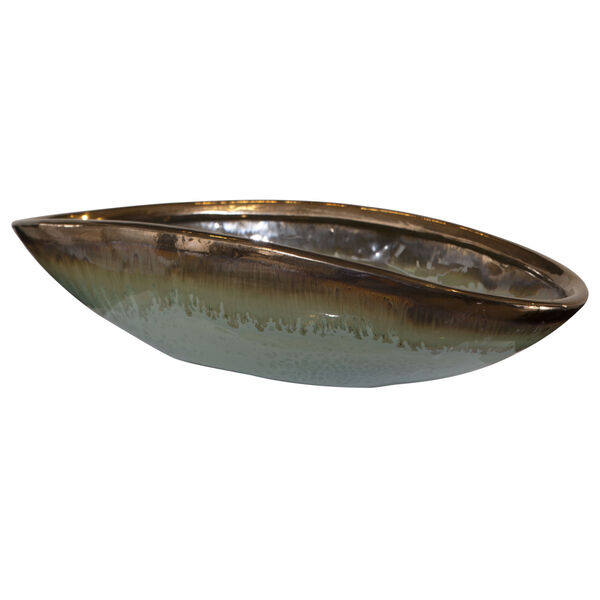 Iroquois Brown and Green 16-Inch Glaze Bowl, image 4