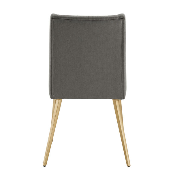 Minnie Dark Gray and Gold Dining Chair, image 4