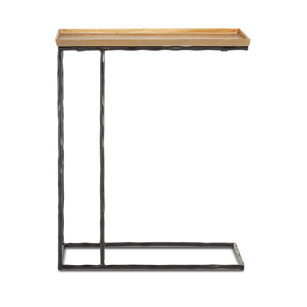 Boyles Antique Brass and Black 20-Inch C Table, image 3