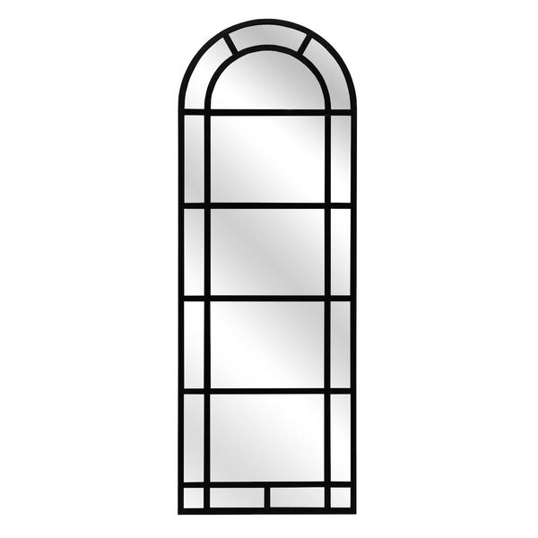 Arched Pier Black Curved Top Wall Mirror, image 1