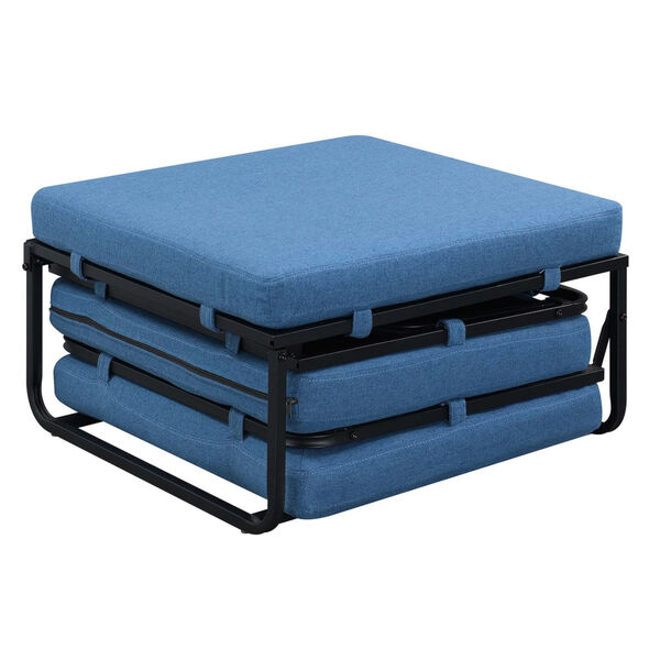 Designs4Comfort Blue Folding Bed Ottoman, image 4