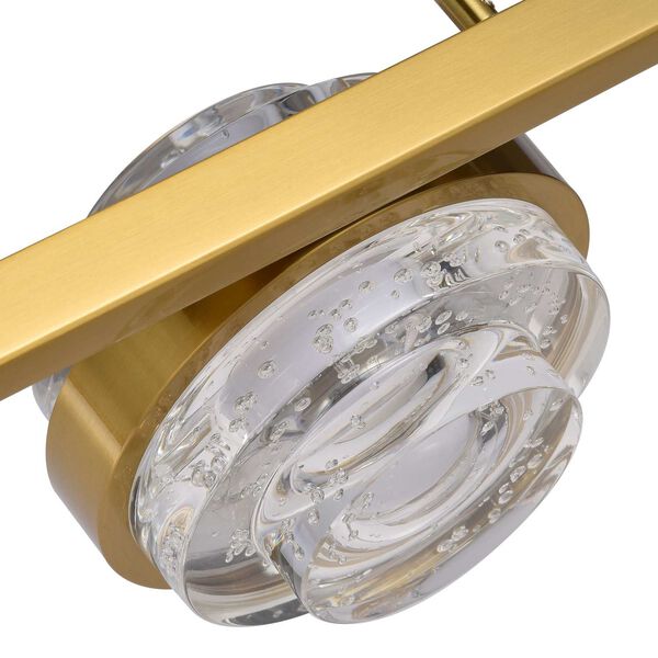 Milano Antique Brass Adjustable Six-Light Integrated LED Island Chandelier, image 4