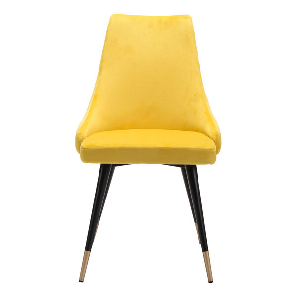 Piccolo Yellow, Black and Gold Dining Chair, Set of Two, image 4