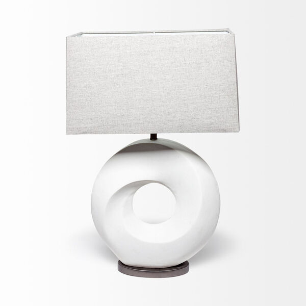 Celtica White One-Light Ring Shaped Table Lamp, image 2