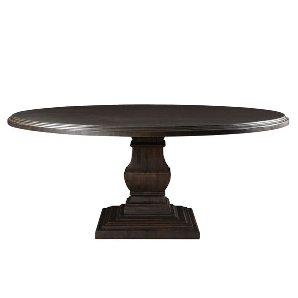 Toulon Vintage Brown 72-Inch Round Dining Table, image 1