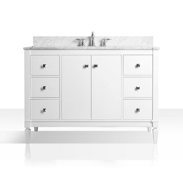 Kayleigh White 48-Inch Vanity Console with Mirror, image 3