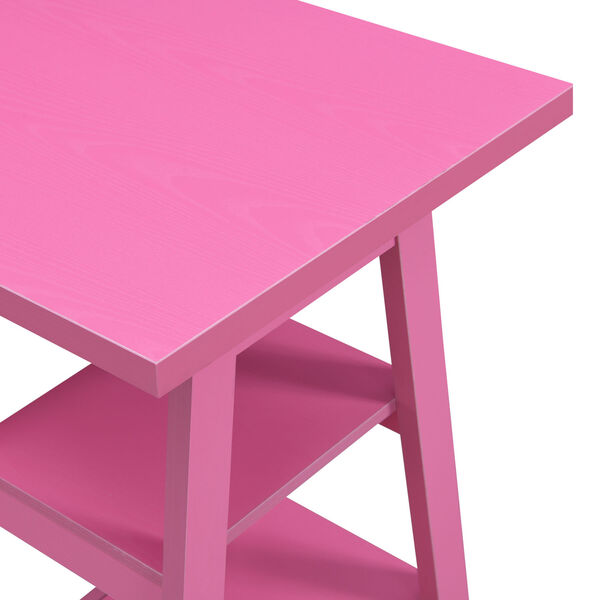 Designs2Go Pink Double Trestle Desk, image 3