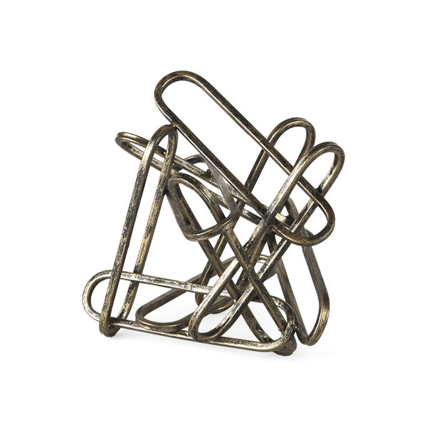 Henderson II Gold Metal Paperclip Decorative Object, image 1