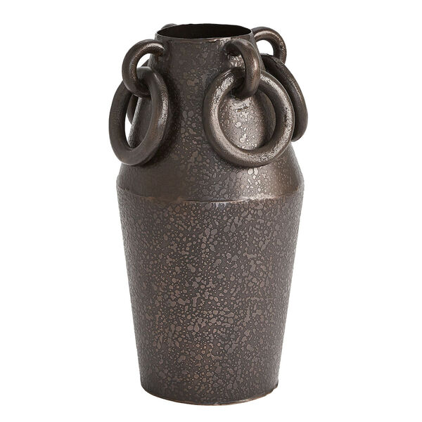 Brown Ring Handled Tall Vase, image 1