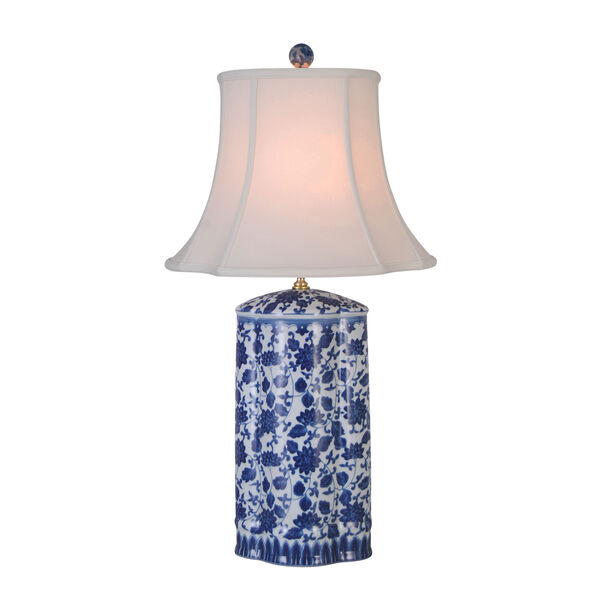 Blue and White 27-Inch Vase Table Lamp, image 1