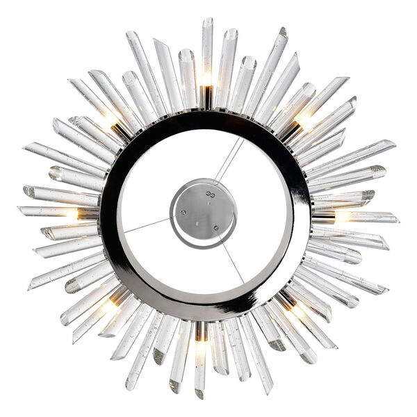 Thorns Polished Nickel Eight-Light Chandelier, image 3