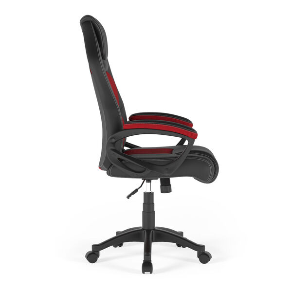 Stanton Red High Back Gaming Task Chair with Vegan Leather, image 4