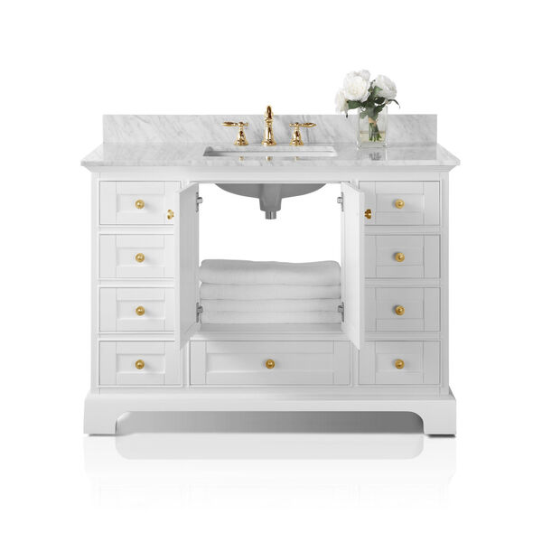 Audrey White 48-Inch Vanity Console, image 4